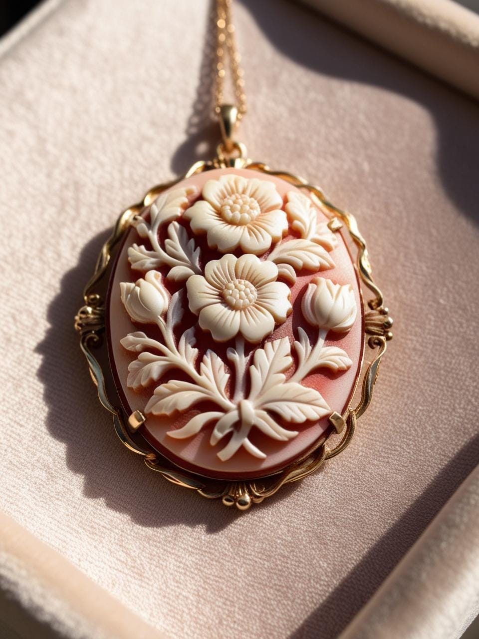Floral Cameo necklace