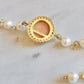 Cameo pearl handmade bracelet, bridal jewelry, handmade gift, anniversary, minimalist, 18k gold set, made in Italy, charming pearl bracelet