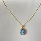 Blue cameo set, 18K gold necklace, cameo jewelry, made in Italy, gift for her, cameo ring, cameo set, cameo necklace, waterproof jewelry