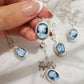 Blue cameo necklace, silver sterling 925, made in Italy, personalised gift for her, blu agate, victorian vintage, gifts under 100, fall gift