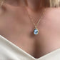 Mother & Child blue cameo necklace, 18k gold, silver sterling, made in Italy, gift for her, Virgin Mary, cameo necklace, jesus necklace, mom