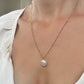 Dainty freshwater pearl necklace, pearl pendant, 18k gold necklace, waterproof golden necklace, hypoallergenic, made in Italy, sister gift