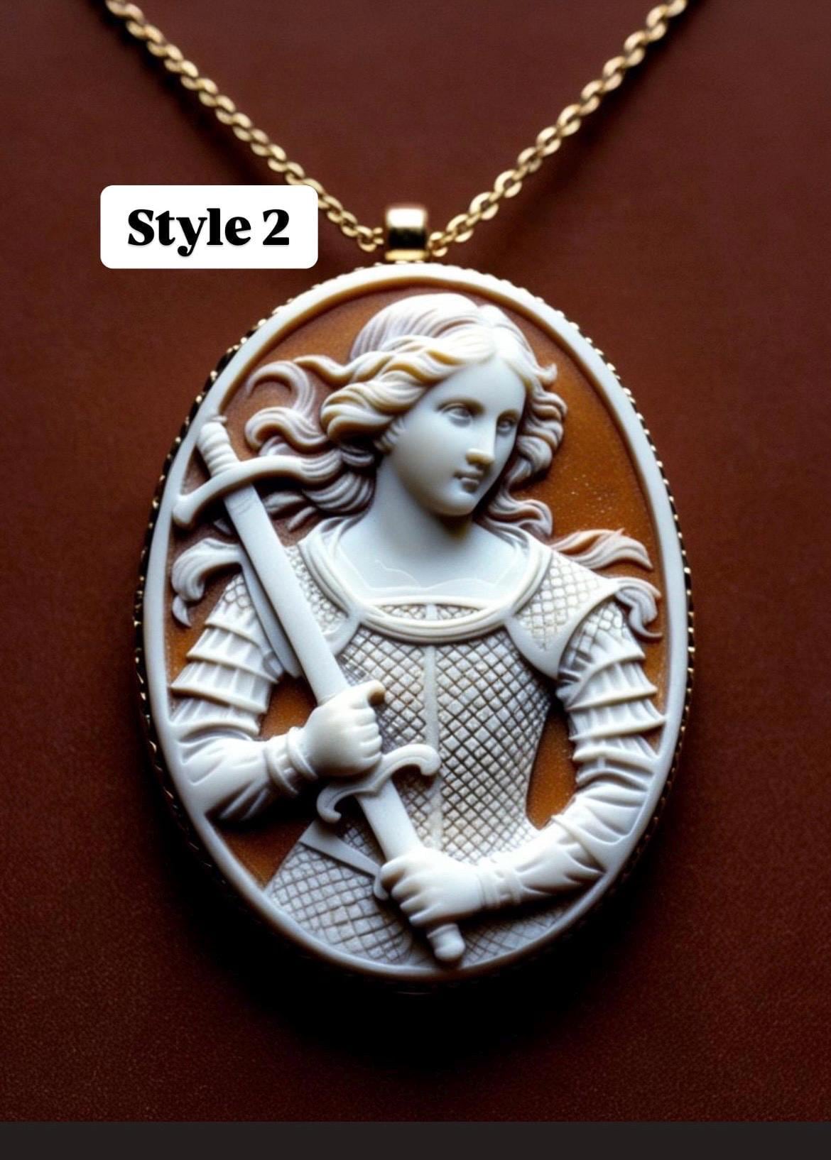 Joan of Arc Cameo Necklace