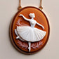 Handmade Ballerina Cameo Necklace  Italian Intaglio Art | 18K Gold Plated Sterling Silver | Gift for her | dancer jewelry | feminine art