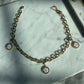 Choaker charm necklace, cable link chain necklace, flower cameo pendant, floral charm, 18k gold necklace, waterproof necklace, layered neckl