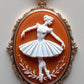 Hand-Carved Ballerina Cameo Necklace  Italian Intaglio Art | 18K Gold Plated Sterling Silver | Gift for her | dancer jewelry | feminine