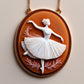 Ballerina Cameo Necklace, handmade gift | 18K Gold Plated | Gift for her | dancer jewelry | feminine art | gift for daughter | dance lover