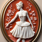 Ballerina Cameo Necklace, handmade gift | 18K Gold Plated | Gift for her | dancer jewelry | feminine art | gift for daughter | dance lover