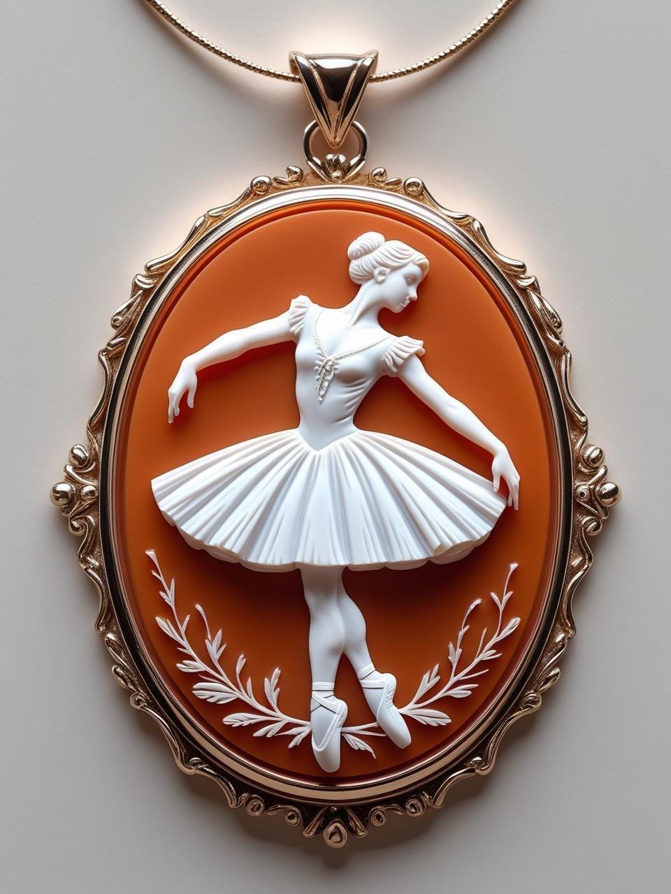 Ballerina Cameo Necklace, handmade gift | 18K Gold Plated | Gift for her | dancer jewelry | feminine art | gift for daughter | dance lover