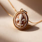 Fleur de Lis cameo necklace, jewelry gift, bridal necklace, vintage necklace, unique jewelry gift set, GIGLIO, made in Italy, custom jewelry