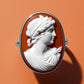 Roman goddess Cameo Ring, inspirational, made in Italy, handmade ring, gift for mother, unique handmade gift for daughter, 18K gold ring