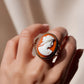Roman goddess Cameo Ring, inspirational, made in Italy, handmade ring, gift for mother, unique handmade gift for daughter, 18K gold ring