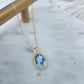 Mother & Child blue cameo necklace, 18k gold, silver sterling, made in Italy, gift for her, Virgin Mary, cameo necklace, jesus necklace, mom
