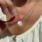 Dainty freshwater pearl necklace, pearl pendant, 18k gold necklace, waterproof golden necklace, hypoallergenic, made in Italy, sister gift