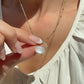 Dainty freshwater pearl necklace, pearl pendant, 18k gold necklace, waterproof golden necklace, hypoallergenic, made in Italy, sister gift
