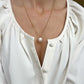 Dainty freshwater pearl necklace, pearl pendant, 18k gold necklace, waterproof golden necklace, hypoallergenic, made in Italy, sister gift