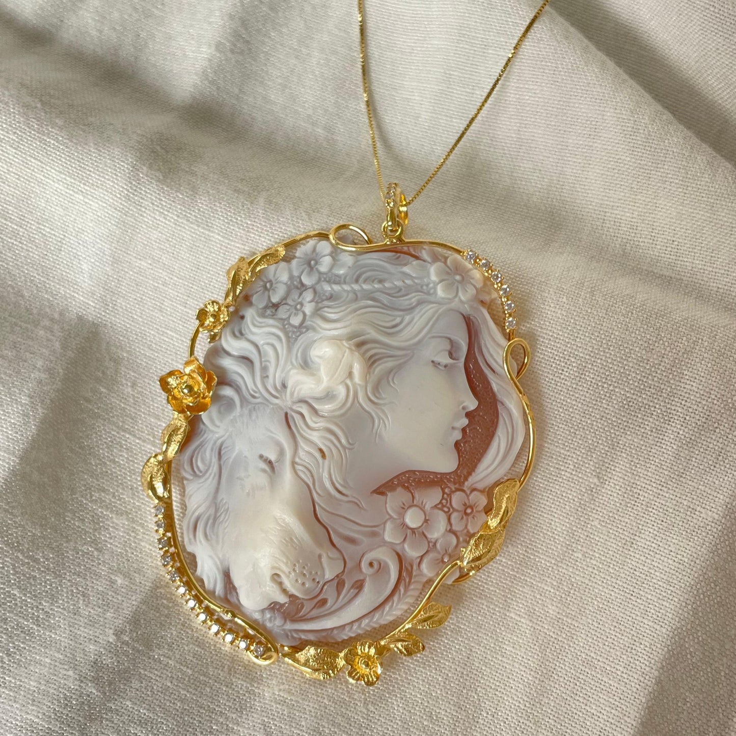 MTO Genuine cameo necklace, Lion necklace, made in Italy, silver sterling 925, personalised gift for her, bridal jewelry, animal lover, gift