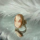 18k Gold plated Cameo Ring, waterproof ring, made in Italy, adjustable ring, statement ring, sea shell cameo, camée, unique gift for her