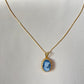 Blue cameo necklace, 18K gold necklace, cameo jewelry, made in Italy, gift for her, agate cameo, cameo set, cameo necklace, gifts under 100