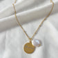MAMMA necklace, Dainty cameo necklace, 18k gold necklace, waterproof golden necklace, made in Italy, free shipping, gift for mother, mom