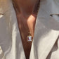 Square classic cameo necklace