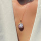 Rose cameo necklace - round