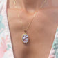 Floral cameo necklace, 18k gold, flower boquet necklace, mom, silver sterling 925, made in Italy, gift for her, rose lover, cameo necklace