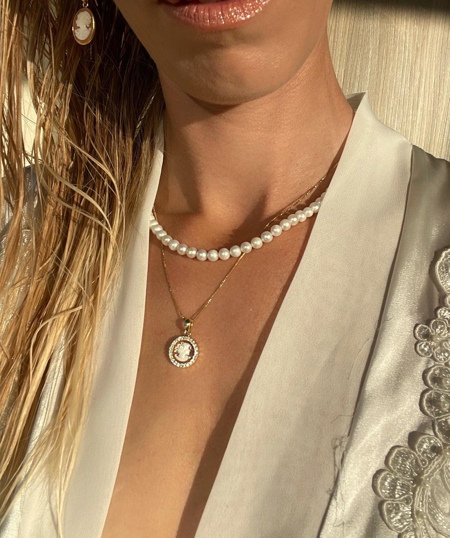 Handmade Cameo Necklace