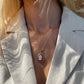 Rose cameo necklace - red agate