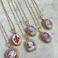 Fleur de Lis cameo necklace - red agate