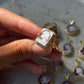 Square cameo ring