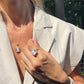 Square cameo ring