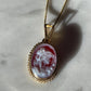 Lady cameo necklace, 18k gold, square cameo necklace, mom gift, silver sterling 925, made in Italy, antique cameo, rare vintage find, dainty