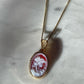 Lady cameo necklace, 18k gold, square cameo necklace, mom gift, silver sterling 925, made in Italy, antique cameo, rare vintage find, dainty