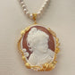Custom Family Portrait Cameo Necklace, Handcrafted Italian Seashell Jewelry