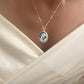 Mother & Child blue cameo necklace, 18k gold, silver sterling, made in Italy, gift for her, Virgin Mary, cameo necklace, jesus necklace, mom