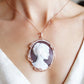 Personalized Portrait Cameo Necklace, Handmade Shell Jewelry, Made in Italy