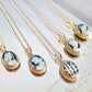 Blue Cameo Swan Necklace