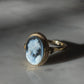 Mother & Child cameo ring, Blue cameo, adjustable ring, 18kt gold ring, gift for mom, ITALY, Jesus and Mary, baby Jesus ring, virgin Mary