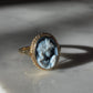 Mother & Child cameo ring, Blue cameo, adjustable ring, 18kt gold ring, gift for mom, ITALY, Jesus and Mary, baby Jesus ring, virgin Mary