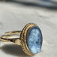 Blue cameo ring, 18k gold plated, silver sterling 925 ring, gift for her, made in Italy, gift for mother, gold cameo ring, wedding fall,