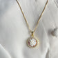 Dainty Cameo necklace, floral necklace, handmade gift, personalised gift, MADE IN ITALY, golden minimalistic necklace, free shipping, mother