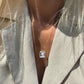 Square classic cameo necklace
