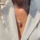 Rose cameo necklace - round