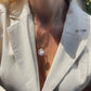 Rose cameo necklace - round