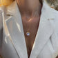 Rose cameo necklace - round