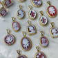 Fleur de Lis cameo necklace - red agate