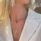 Fleur de Lis cameo necklace - red agate