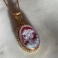Lady cameo necklace, 18k gold, square cameo necklace, mom gift, silver sterling 925, made in Italy, antique cameo, rare vintage find, dainty