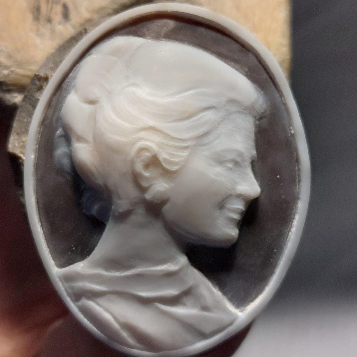 Personalized Portrait Cameo Necklace, Handmade Shell Jewelry, Made in Italy